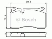 Placute frana VW TOUAREG 7LA 7L6 7L7 BOSCH 0986494207