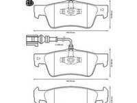 Placute frana VW TOUAREG 7LA 7L6 7L7 JURID 573301J