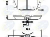 Placute frana VW TRANSPORTER / CARAVELLE Mk IV bus (70XB, 70XC, 7DB, 7DW, 7DK (1990 - 2003) COMLINE CBP11151