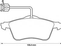 Placute frana VW TRANSPORTER IV bus 70XB 70XC 7DB 7DW 7DK JURID 573106J