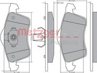 Placute frana VW TRANSPORTER IV caroserie 70XA METZGER 1170218