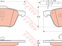 Placute frana VW TRANSPORTER IV caroserie 70XA TRW GDB1415 PieseDeTop