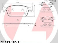 Placute frana VW TRANSPORTER Mk V caroserie (7HA, 7HH, 7EA, 7EH) (2003 - 2016) ZIMMERMANN 24623.180.2