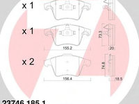 Placute frana VW TRANSPORTER Mk VI platou / sasiu (SFD, SFE, SFL, SFZ) (2015 - 2016) ZIMMERMANN 23746.185.1