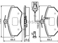 Placute frana VW VENTO (1H2) (1991 - 1998) Bosch 0 986 460 948