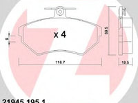 Placute frana VW VENTO (1H2) (1991 - 1998) ZIMMERMANN 21945.195.1