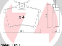 Placute frana VW VENTO (1H2) (1991 - 1998) ZIMMERMANN 20961.152.1