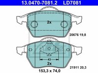 Placute frana VW VENTO 1H2 ATE 13047070812