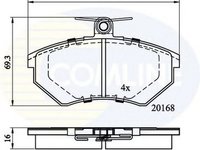 Placute frana VW VENTO 1H2 COMLINE CBP0152