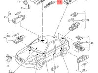 Plafoniera lumini 8E0947565 Audi A4 B6 Sedan 2003 1.8T AVJ OEM 8E0947565