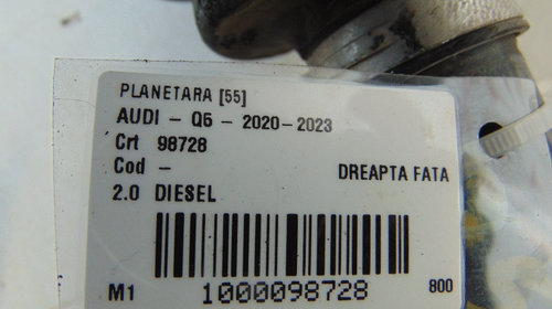 Planetara Audi Q5 dreapta fata 2020-2023 2.0 diesel .