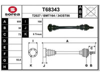 Planetara Bmw Seria 5 (E60/E61), 12.2001-03.2010, Seria 6 (E63), 01.2004-12.2010, Seria 7 (E65, E66, E67), 11.2001-12.2009, spate Stanga , Dreapta, EAI T68343