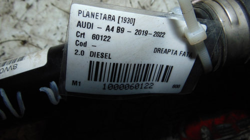 Planetara dreapta fata Audi A4 B9, motor 2.0 Diesel