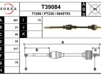 Planetara PEUGEOT 206+ (T3E) (2009 - 2016) EAI T39084 piesa NOUA