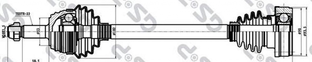 Planetara VW CADDY II combi 9K9B GSP 253003