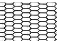 Plasa grila spoiler plastic Negru - Hexagon mare 15x35mm - 120x40cm LAM04608