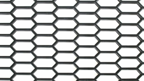 Plasa grila spoiler plastic Negru - Hexagon m