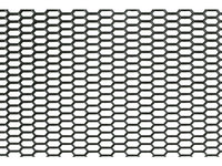 Plasa grila spoiler plastic Negru - Hexagon mic 8x18mm - 120x40cm LAM04607