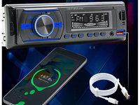 Player Auto RGB, 4 x 50W, model 7021A, cu Bluetooth, Telefon, Radio, MP3, AUX, Card, Telecomanda AVX-WT-7021A