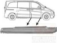 Podea MERCEDES-BENZ VIANO (W639), MERCEDES-BENZ VITO bus (W639), MERCEDES-BENZ VITO / MIXTO caroserie (W639) - VAN WEZEL 3080102