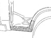 Podea VW LT28-50 bus (281-363), VW LT28-50 caroserie (281-363), VW LT28-50 platou / sasiu (281-363) - VAN WEZEL 5858102