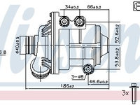 Pompă de apă, răcire motor NISSENS 831087