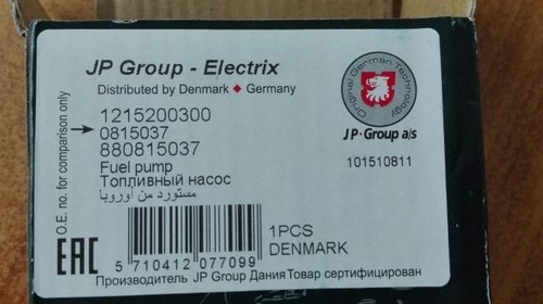 POMPA BENZINA JP GROUP COD 1215200300 HONDA ACCORD CIVIC CR-V LEGEND HYUNDAI ACCENT COUPE LANTRA