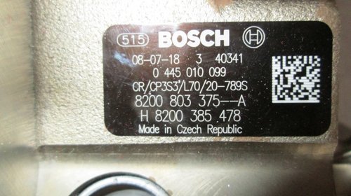 Pompa inalta presiune Bosch, Renault Espace IV, 2.0dci.