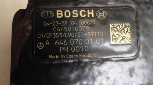 Pompa inalta+senzor Mercedes E CLASS W211, 2.2 CDI ,cod:A6460700101/ BOSCH