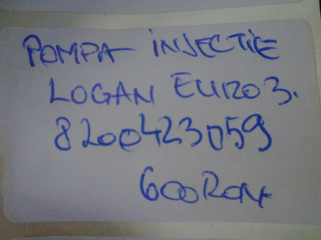 Pompa injectie dacia logan euro3 cod 820