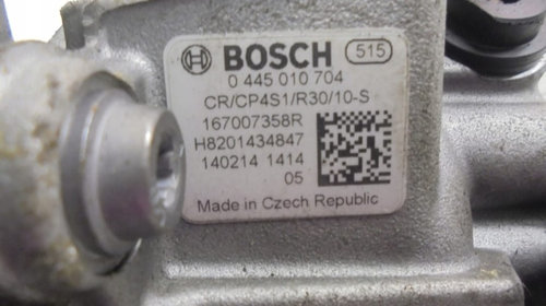 Pompa injectoare K9K 1.5 diesel an fab 2010-2018 oem cod 0445010704 / 167007358R injectie Bosch E5