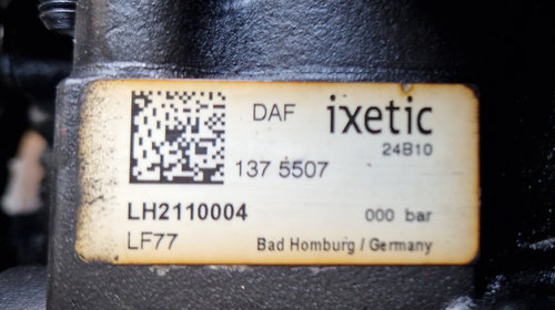 Pompa Termovasc Ixetic LH2110004, 137 5507, DAF PR183. Euro 5, 188 KW