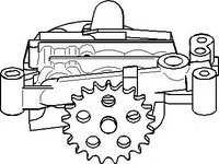 Pompa ulei PEUGEOT 106 (1A, 1C), Citroen ZX (N2), PEUGEOT 205 Mk II (20A/C) - TOPRAN 720 157