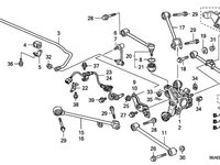 Portfuzeta spate Honda Accord VIII (poz.1 si 2) HONDA OE 52215SEAE04