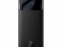 Power Bank Cu încărcare Rapidă Baseus Bipow 20000mAh 20W Negru (ediție De Peste Mări) + Cablu USB-A - Micro USB 0,25 M Negru (PPBD050501)