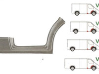 Prag Mercedes Sprinter 209-524 (W906) 07.2006-2017, VW Crafter (2E) 12.2005-04.2017 , Usa Fata Dreapta, cu 1/3 segment interior aripa fata