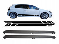 Praguri Laterale GTI Design cu Stickere Laterale Negre Tuning Volkswagen VW Golf 5 2003 2004 2005 2006 2007 2008 2009 COSSVWG6GTIG5B