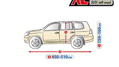 Prelata auto, husa exterioara Optimal Garage XL suv/off-road 450-510 cm