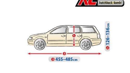 Prelata auto, husa exterioara Optimal Garage XL Hatchback/combi 455 – 485 cm