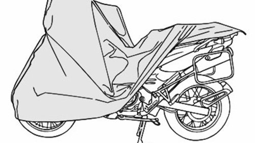 Prelata, husa exterioara motocicleta + TopCase XL 240-265/135/107cm huse moto