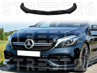 Prelungire Bara Fata Compatibil Cu Mercedes A-Class W176 AMG Facelift (2015-2018) Negru Lucios