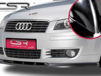 Prelungire Bara Fata Lip Spoiler Audi A3 8P 8PA nicht passend pentru S3 2003-2008 CSR-CSL043-G Plastic ABS negru lucios