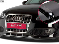 Prelungire Bara Fata Lip Spoiler Audi S3 8P 2003-2013 CSR-CSL162-G Plastic ABS negru lucios