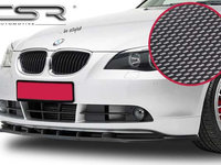 Prelungire Bara Fata Lip Spoiler BMW seria 5 E60/61 toate modelele in afara de M/M-Paket 6/2003-3/2007 CSR-CSL018-C Plastic ABS carbon look