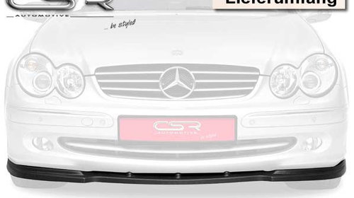 Prelungire Bara Fata Lip Spoiler Mercedes CLK W209 toate modelele in afara de AMG/AMG-Paket 2002-2005 CSR-CSL070-G Plastic ABS negru lucios