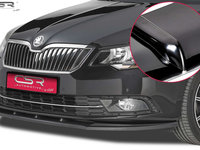 Prelungire Bara Fata Lip Spoiler Skoda Superb II toate modelele ab 6/2013 CSR-CSL101-G Plastic ABS negru lucios