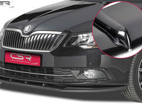 Prelungire Bara Fata Lip Spoiler Skoda Superb II toate modelele ab 6/2013 CSR-CSL101-C Plastic ABS carbon look