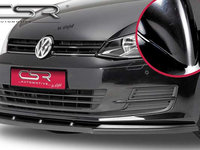 Prelungire Bara Fata Lip Spoiler VW Golf 7 in afara de GTI/R-Line/R 08/2012- CSR-CSL047-G Plastic ABS negru lucios
