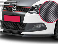 Prelungire Bara Fata Lip Spoiler VW Polo 6R numai GTI 2009-2014 CSR-CSL042-C Plastic ABS carbon look