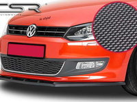 Prelungire Bara Fata Lip Spoiler VW Polo 6R toate modelele in afara de GTI/Cross ab 2009 CSR-CSL038-C Plastic ABS carbon look